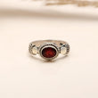 925 Silver Garnet Rope Band Ring