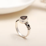 925 Silver Smoky Quartz Ring