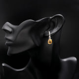 925 Silver Citrine Drop Earrings
