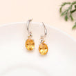 925 Silver Citrine Drop Earrings
