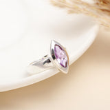 925 Silver Marquise Amethyst Ring