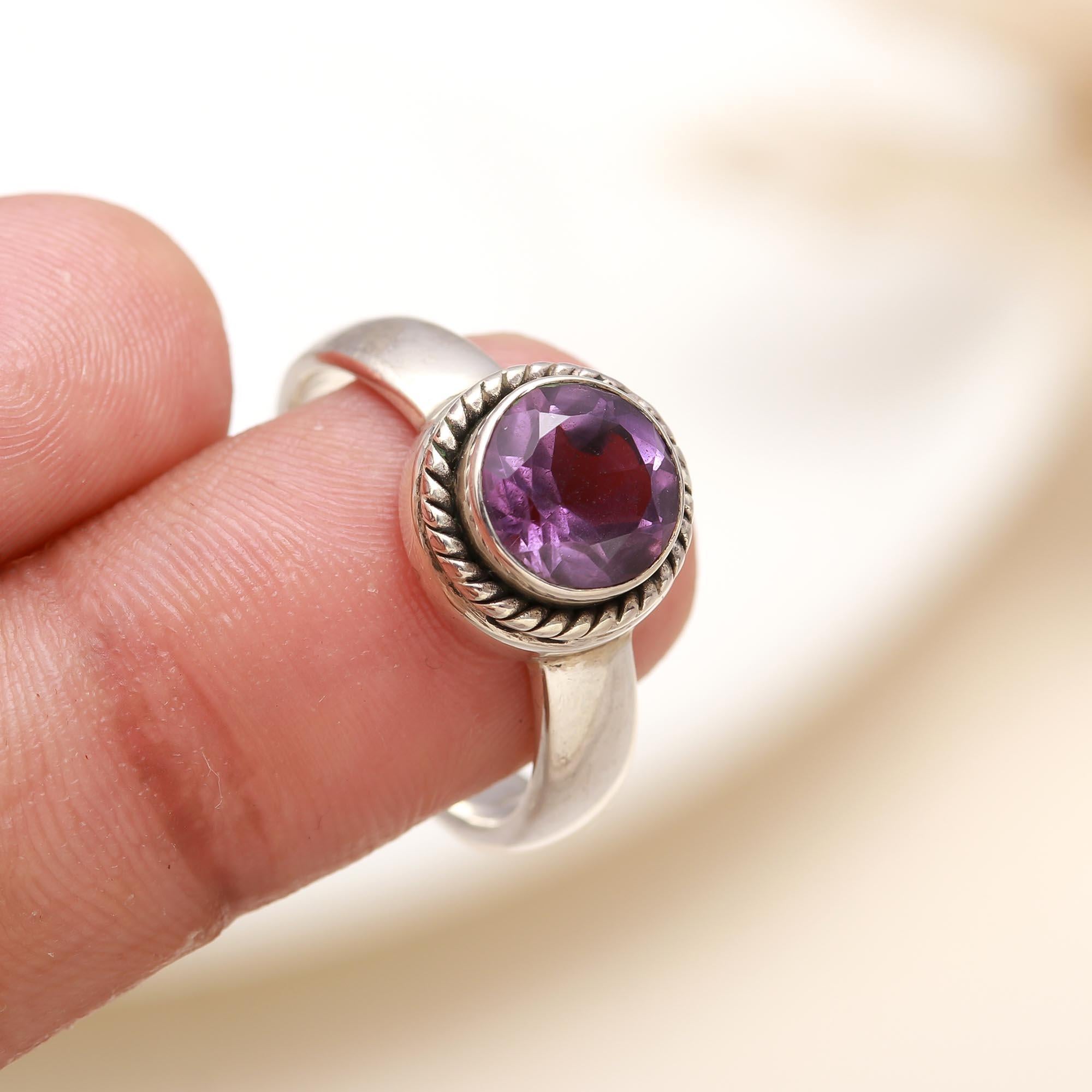 925 Silver Amethyst Ring