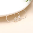 925 Silver Raw Quartz Hoop Earrings