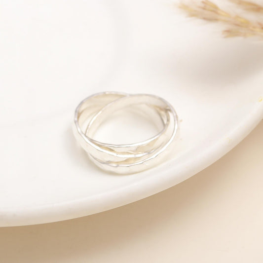 925 Silver Hammered Band Ring