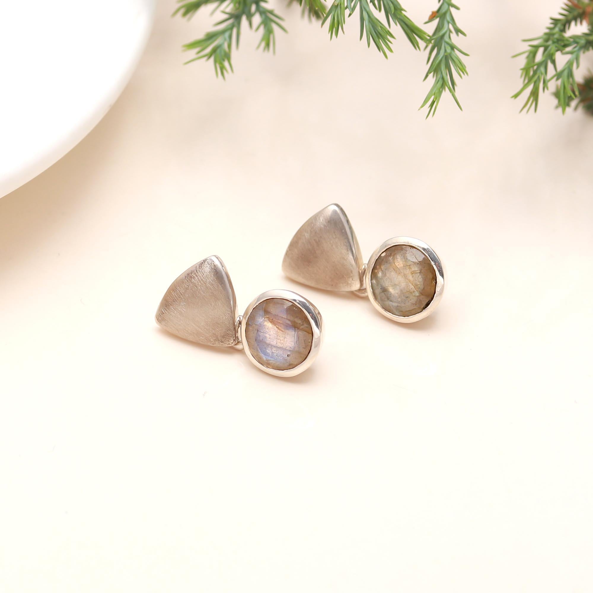 925 Silver Labradorite Drop Earrings