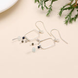 925 Silver Mixed Gemstone Dangle Earrings