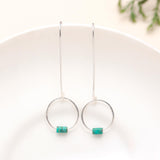 925 Silver Turquoise Beads Drop Earrings