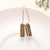 925 Silver Gold Druzy Hook Earrings