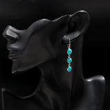 925 Silver Turquoise Dangle Earrings