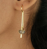 925 Sterling Silver Moonstone Labradorite Earring