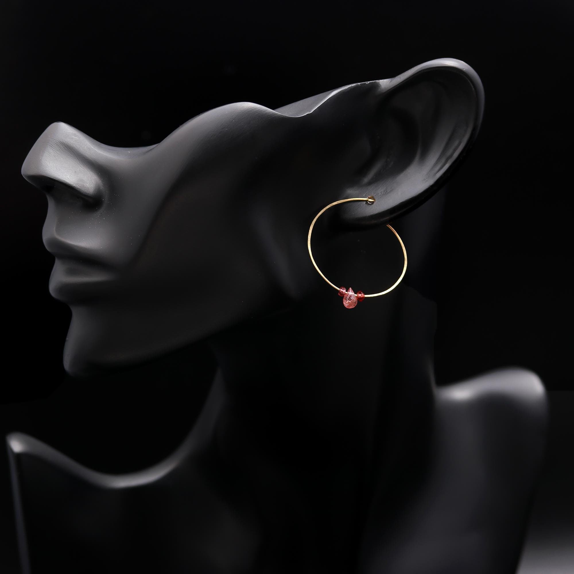 925 Sterling Silver Sapphire Hoop Earrings