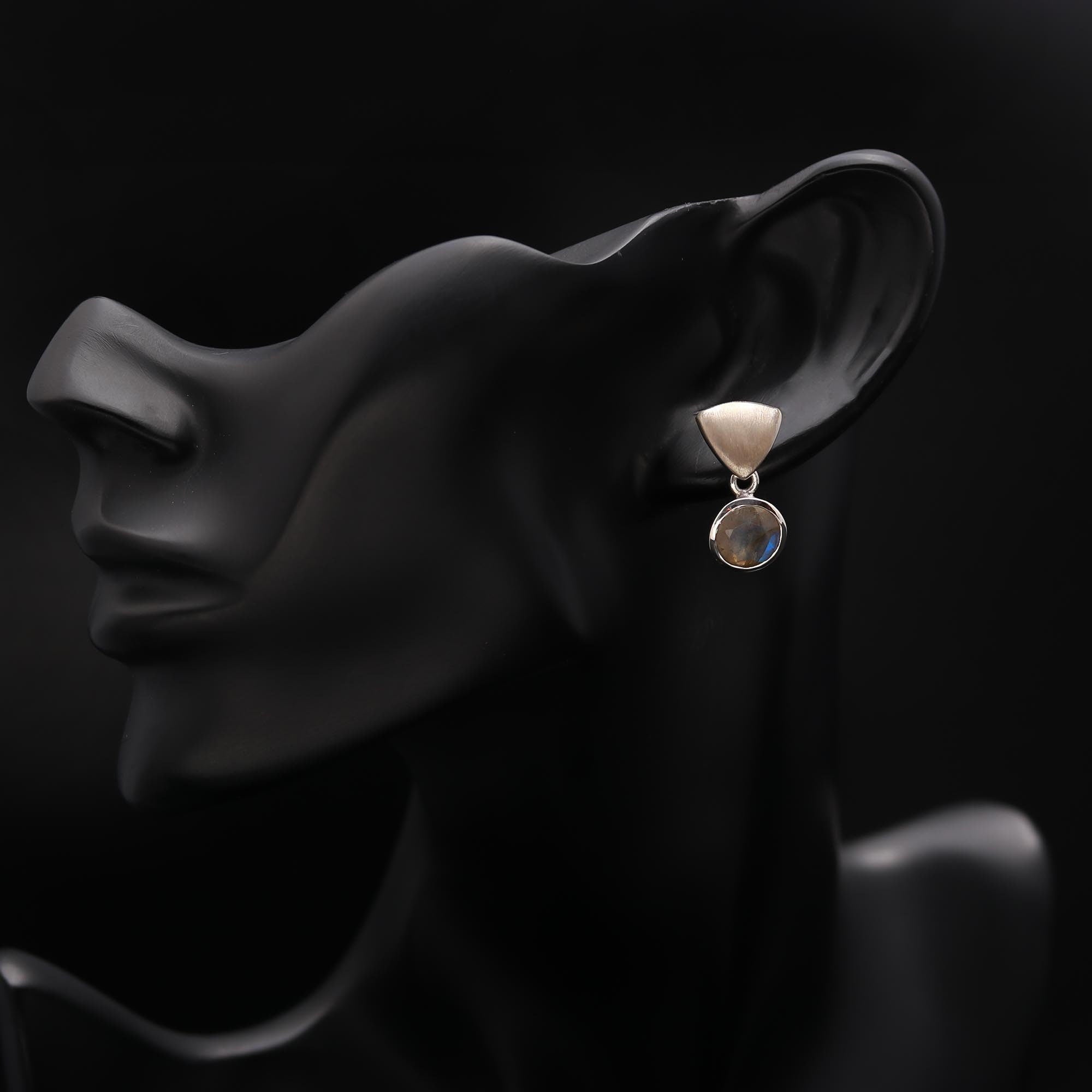 925 Sterling Silver Labradorite Stud Earrings