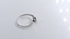 925 Silver Twisted Band Trio Garnet Ring