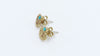 Brass Turquoise Stud Earrings