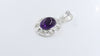 Amethyst Stone Oval Shape Designer Pendant Sterling Silver Pendant