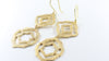 Designer Brass Long Textured Dangle Earrings