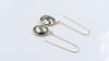 Designer Brass Olive Green Pyrite Drop Earrings