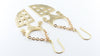 Brass Owl Long Dangle Earrings  Hypoallergenic