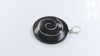 Ebony Wood  Spiral Double Sided Pendant
