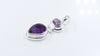 Amethyst Pendant Sterling Silver Double Stone Pendant
