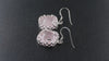 Solid 925 Silver Rose Quartz Earrings with Earwire