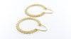 Brass Bali Hoop Earrings with Rawa Ball Work