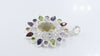 Lemon Topaz & Multicolour Gemstone Pendant Sterling Silver