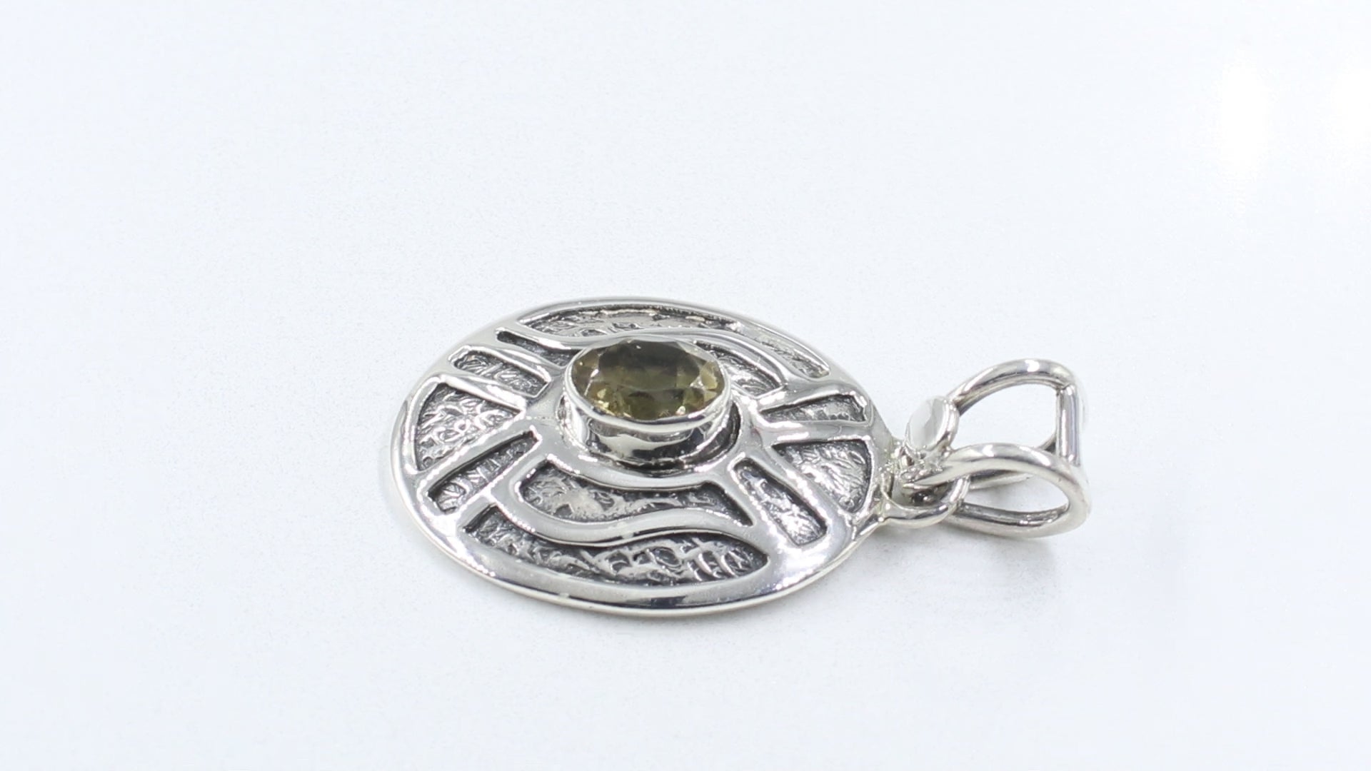 Craft Rose Gold Topaz Faceted Natural Gemstone Silver plated Pendant